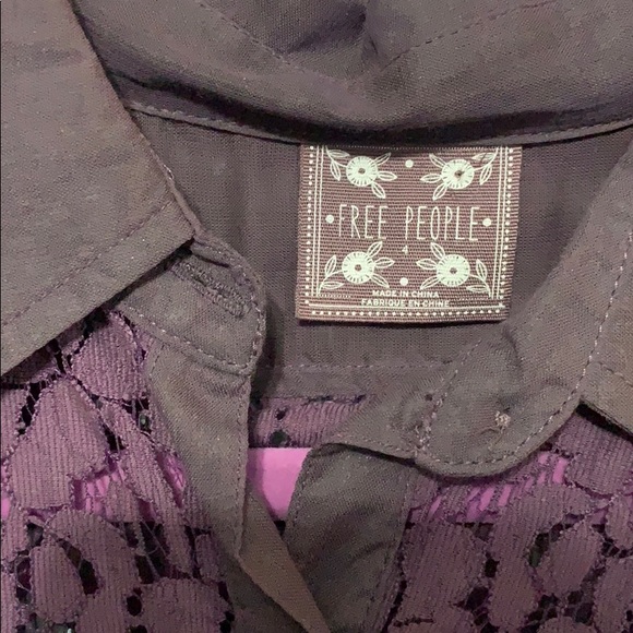 Purple tunic with lacy in the back by Free People - Picture 2 of 4